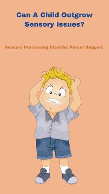 frustrated little boy with sensory processing disorder struggling with sensory issues Can A Child Outgrow Sensory Issues?    