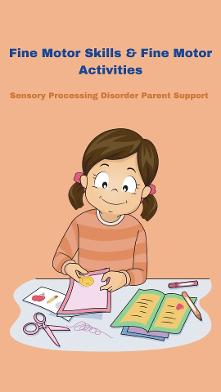 child at desk cutting scissors fine motor skills Fine Motor Skills & Fine Motor Activities Toys For Kids with Sensory Processing Disorder  