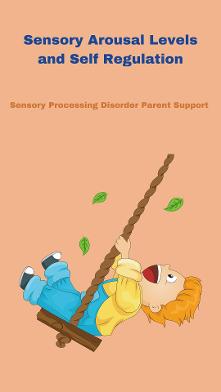child swinging in sensory therapy swing Sensory Arousal Levels and Self Regulation 