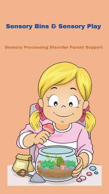 sensory child playing with sensory processing disorder sensory bin Sensory Bins & Sensory Play 