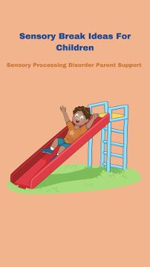 child with sensory processsing sliding down slide for sensory diet Sensory Diet Break Ideas For Children  