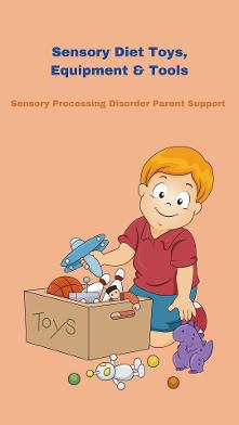 boy playing with toys from his toy box Sensory Processing Disorder Sensory Diet Toys & Tools