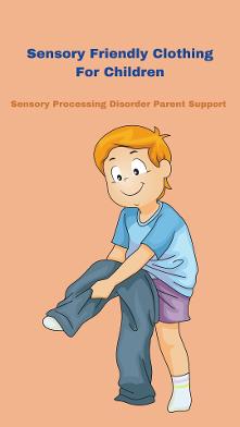 sensory child putting on sensory friendly pants for tactile defensiveness Sensory Friendly Clothing For Children with Sensory Processing Disorder 