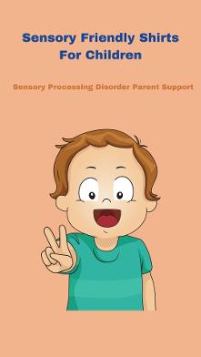 happy child saying peace who is happy wearing sensory friendly shirt Sensory Friendly Shirts for Children who Struggle with Clothing