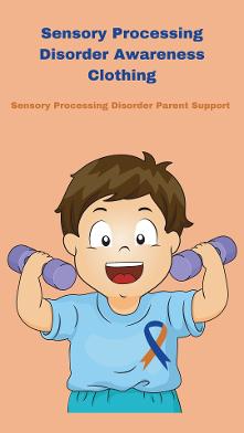 sensory child wearing sensory processing disorder awareness clothes Sensory Processing Disorder (SPD) Awareness Clothing 
