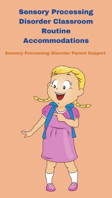 little girl wearing her backpack at school Sensory Processing Disorder Classroom Routine Accommodations 