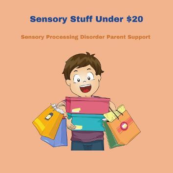 child with sensory processing disorder holding shopping bags while shopping Sensory Processing Disorder Tools & Toys for Under $20! 