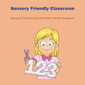 child with sensory processing disorder cutting with scissors Sensory Friendly Classroom  
