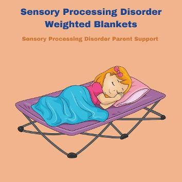 child with sensory processing disorder laying down with weighted blanket sleeping Sensory Processing Disorder Weighted Blankets