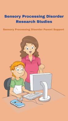 parent and child looking at sensory processing disorder research study online on computer Sensory Processing Disorder Research Studies 