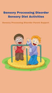 two children with sensory differences playing on merry go round filling sensory diet Sensory Processing Disorder Sensory Diet Activities