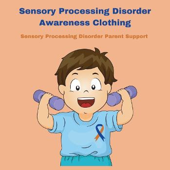 boy with sensory processing disord wearing sensory awareness shirt Sensory Processing Disorder (SPD) Awareness Clothing 