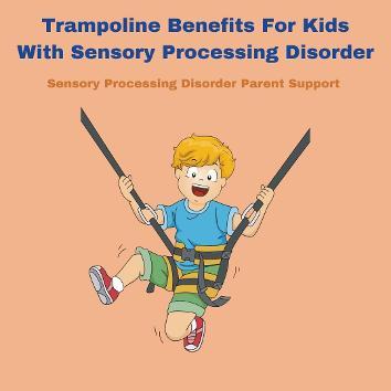child with sensory processing disorder jumping on a trampoline Trampoline Benefits For Kids With SPD