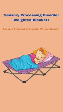 child sleeping with sensory difficulties with weighted blanket Sensory Processing Disorder Weighted Blankets