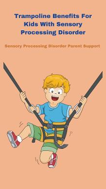 child on a trampoline who has SPD Trampoline Benefits For Kids With Sensory Processing Disorder 