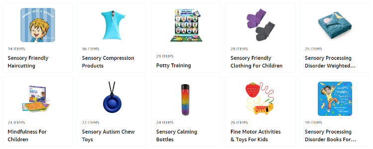 amazon affiliates shopping amazon sensory tools and sensory therapy toys sensory processing disorder  